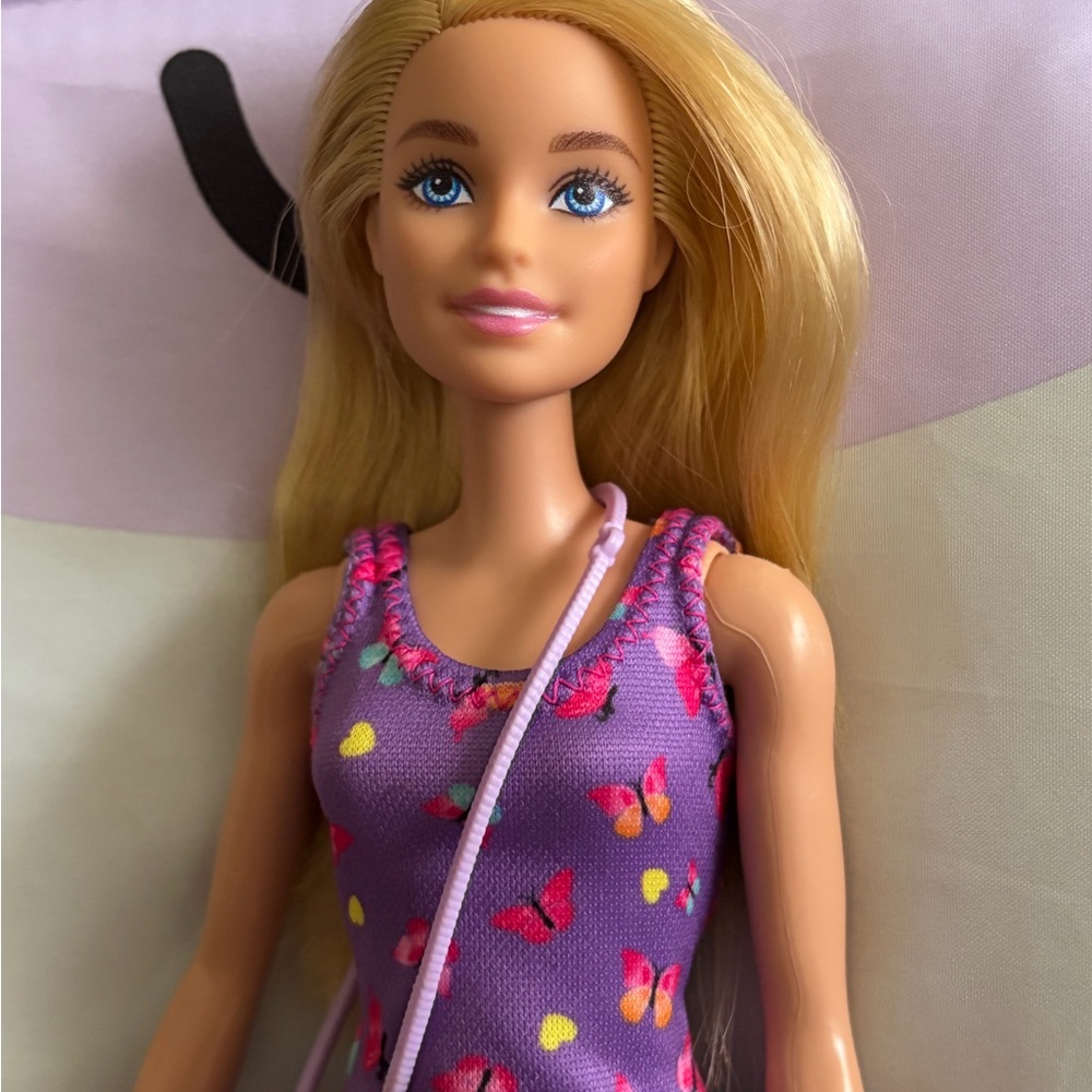 Barbie Doll in Purple Butterfly Dress